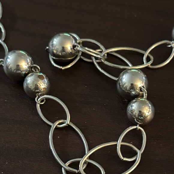 Lia Sophia Silver Necklace and silver oval Set - Picture 7 of 7